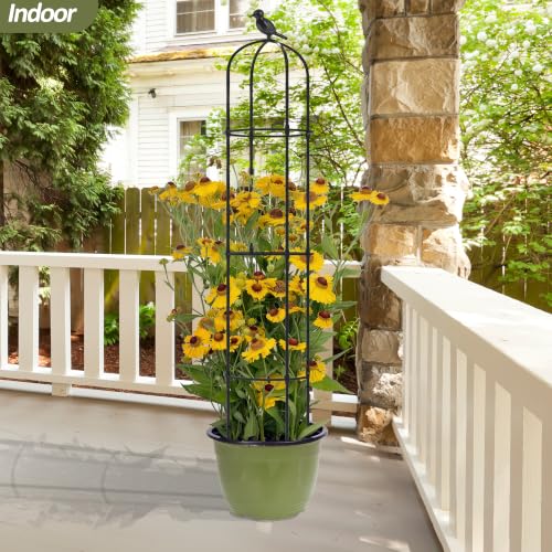 Garden Obelisk Trellis for Climbing Plants Outdoor 69" H (2 Pack) - size: 2 pack