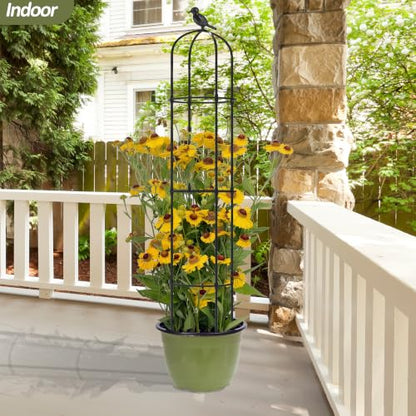 Garden Obelisk Trellis for Climbing Plants Outdoor 69" H (2 Pack) - size: 2 pack