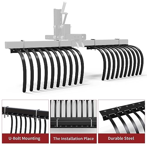 YITAMOTOR ATV/UTV Landscape Rake, Fits for ATV/UTV Manual Implement Lift - style: ATV Landscape Rake Implement