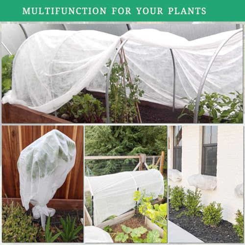 Plant Covers Freeze Protection with Ultra Fine Mesh Reusable Floating Row Cover for Plants Vegetables Flowers Fruits Frost Sun Protection 1.2oz/yd² (6.5x10ft,2pc) - size: 6.5x10ft,2pc