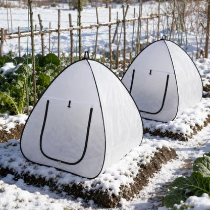 DECOHS 2 Pcs Pop Up Shrub Freeze Protection, Winter Plant Frost Cover Tents - color: 28''x28''x30''