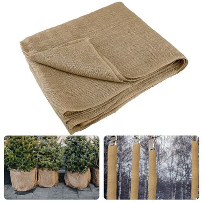 ANPHSIN 30ftx40in Natural Burlap Plant Covers Freeze Protection - size: 30ft