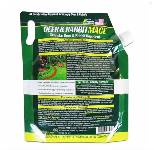 Nature's MACE Deer & Rabbit Repellent 2.5 lb Granules - size: 40 Ounce (Pack of 1)