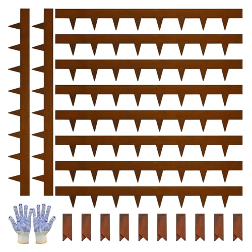 Corten Steel Landscape Edging 4.5 Inch Pre-Rusted 33Ft Total 10-Pack - color: 4.5 " Height