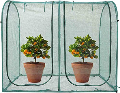 Poray Large Tunnel 73''x37''x61''Plant Netting Cover,5FT Tall Crop Cage Tomato Netting,Pest Guard Cover for Vegetables &Fruits,Durable Gardening Net for Plant and Animal - style: 73*37*61inches Tunnel Net
