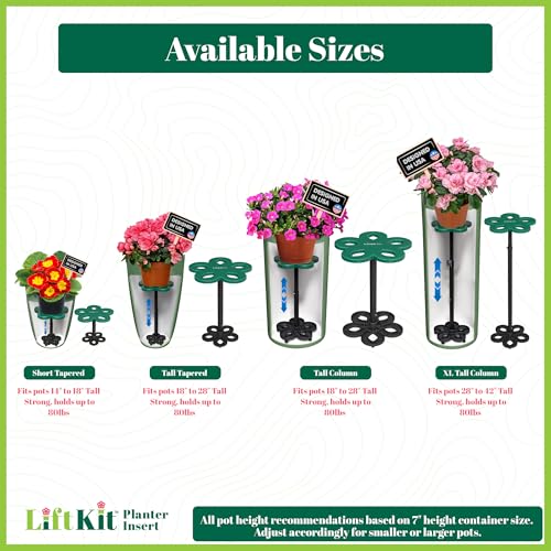 Lift Kit Planter Insert Tall Tapered Plant Riser Fill Bottom of Tall Flower Pots and Large Plant Containers | Indoor and Outdoor (11-17” Rise, 6" Base, 10" Top) - size: Tall Tapered Lift: 11-17” Rise, 6" Base, 10" Top
