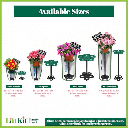 Lift Kit Planter Insert Tall Tapered Plant Riser Fill Bottom of Tall Flower Pots and Large Plant Containers | Indoor and Outdoor (11-17” Rise, 6" Base, 10" Top) - size: Tall Tapered Lift: 11-17” Rise, 6" Base, 10" Top