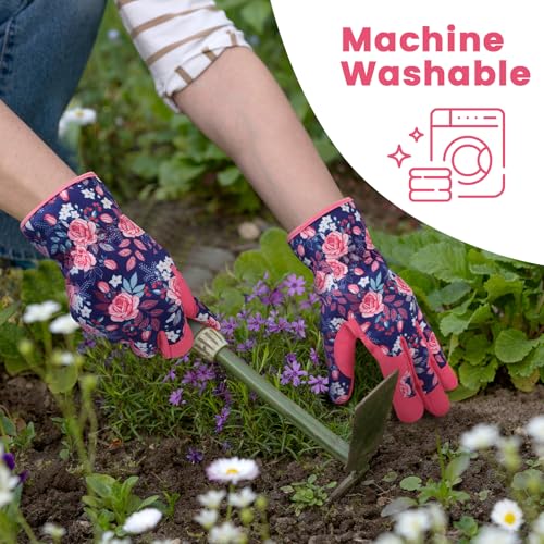 Gardening Gloves,Garden Gloves for Women Firm Grip Breathable Thorn Proof - color: Red