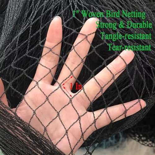 Bird Netting for Chicken Coop 25x50 Ft, 1" Mesh Aviary Netting - size: 25x50Ft-1"