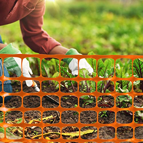 Sunnyglade 4X100 Ft Outdoor Snow Fence Plastic Temporary Fence Orange