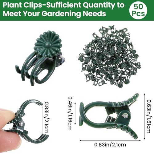 50pcs Plastic Clips Reusable Holder for Stems Support Clip