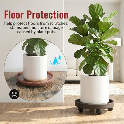 15.5" Plant Caddy with Wheels - Rolling Plant Caddy Total Capacity 352 lbs - size: 15.5"