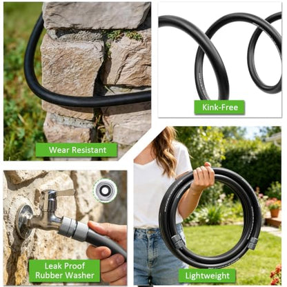 SPECILITE Garden Hose 5 ft x 5/8 in, Custom-Length Double Female Water Pipe - size: 5FT-DOUBLE FEMALE