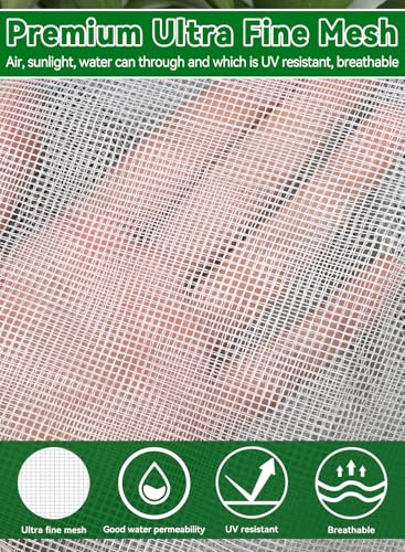 ZeeDix 43x16.1 in Garden Tomato Plant Cover Netting for Square Tomato Cage - color: 4 Pack, size: 43inch