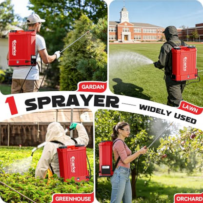 Ecarke Battery Backpack Sprayer Compatible with Milwaukee 18V (Tool Only) - color: Red