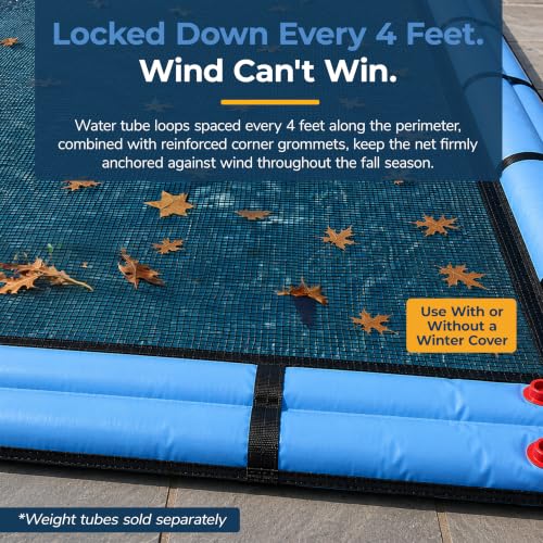 Blue Wave BWC570 25-ft x 45-ft Rectangular Leaf Net In Ground Pool Cover,Black - size: 45' x 25' (Rectangular)