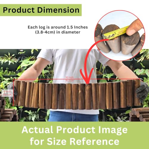 LaLaGreen Decorative Garden Edging Border (30x6in, 2 Pack) Flower Fencing - size: 6" x 2 Pack
