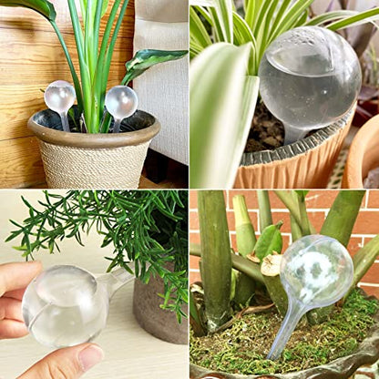 Pynqdfu 8 Pcs Clear Plant Watering Globes,Plastic Self Watering Bulbs Ball,Garden Water Device for Plant Indoor Outdoor(Small) - size: 8 Small