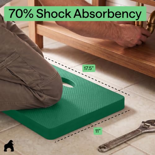 GORILLA GRIP® Extra Thick Foam Kneeling Pad for Gardening, 17.5x11 Grass - color: Grass