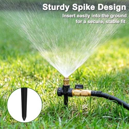 FANHAO 3-Pack Heavy-Duty Metal Lawn Sprinkler with Spike Base, 360° Adjustable Garden Water Sprinkler for Lawn Irrigation System, Large Area Coverage for Yard, Patio, Grass & Backyard