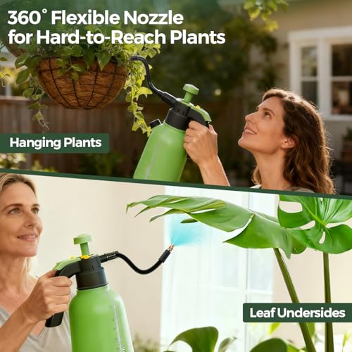 T4U Pump Sprayer 0.5 Gallon, Garden Spray Bottle with Flex Wand - size: Flexible Nozzle
