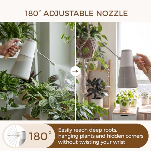 Bamworld Electric Sprayer with Adjustable Long Nozzle for Indoor Plants - color: White, size: 1400ml