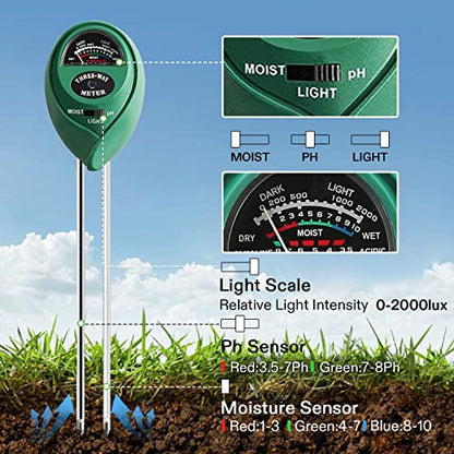 VIVOSUN 2 Pack Durable Waterproof Seedling Heat Mat Warm Hydroponic Heating Pad 10 x 20.75 Inch, Soil Tester, 3-in-1 Plant Moisture Meter Light and PH Tester for Germination, Indoor Gardening, Greenho
