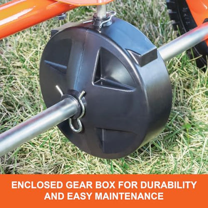 Agri-Fab Tow Behind ATV/UTV Broadcast Spreader for Seed, Fertilizer, Salt and Ice Melt, 185 lb Capacity with 12 Ft Spread Width - style: 185 lb. Direct Rod Control Tow-Behind ATV/UTV Spreader