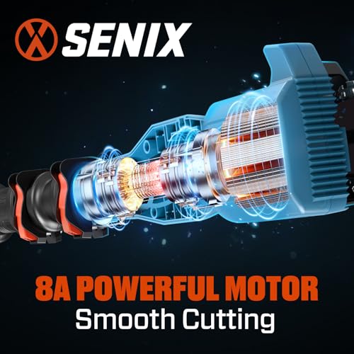 SENIX 8A Corded Electric Pole Saw | 8-Inch Cutting Bar & 14.8ft Max Reach Telescoping Pole, Lightweight Branch Cutter for Effortless Tree Trimming and Pruning - style: 8A Electric Saw