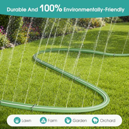 25 FT Soaker Hose for Garden Lawn, Water Saving Sprinkler Hose