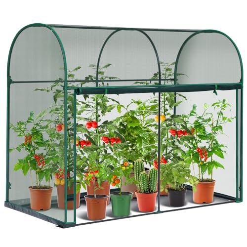 Ohuhu Crop Cages for Garden Plant: 6x3x5 Ft Tent Cage, Plant Netting Cover with Zipper, Garden Bed Cover, Plant Cover from Animal Wind-Resistant Garden Cage for Fruit Vegetable Flower - size: 6' x 3' x 5'