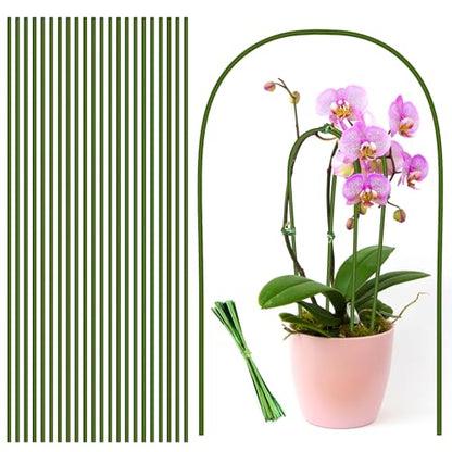 20Pcs Plant Stakes, 23.6IN Orchid Support Stakes for Indoor Plants - size: 23.6 Inches