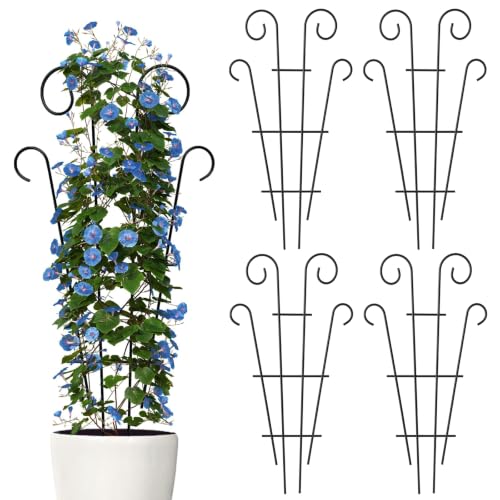 4 Pack 43'' Large Metal Plant Trellis for Climbing Plants - size: 43 inch
