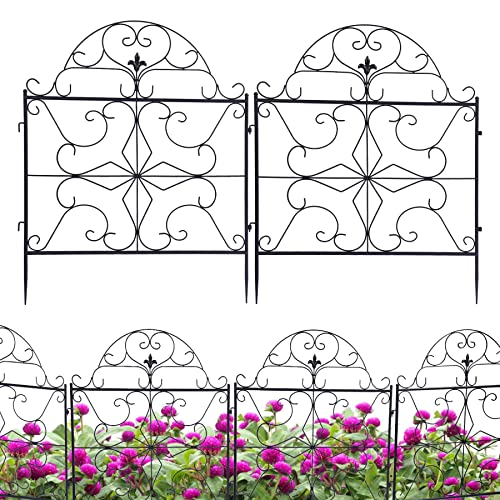 3ft(H) x10ft(L) Decorative Garden Fence Border, 5 Pack Outdoor Rustproof Metal Wire Tall Animal Barrier Fence No Dig for Dogs Rabbit Squirrel, 32inches - size: 32IN(H)x10FT(L) 5Pack