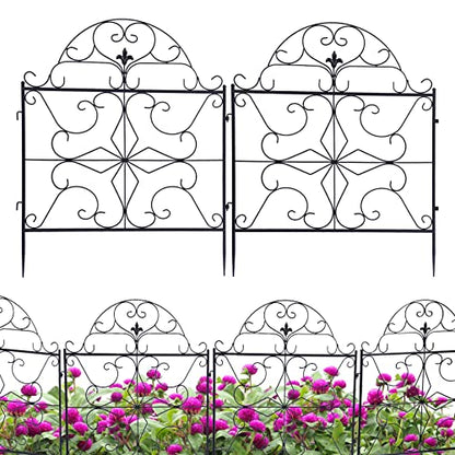 3ft(H) x10ft(L) Decorative Garden Fence Border, 5 Pack Outdoor Rustproof Metal Wire Tall Animal Barrier Fence No Dig for Dogs Rabbit Squirrel, 32inches - size: 32IN(H)x10FT(L) 5Pack