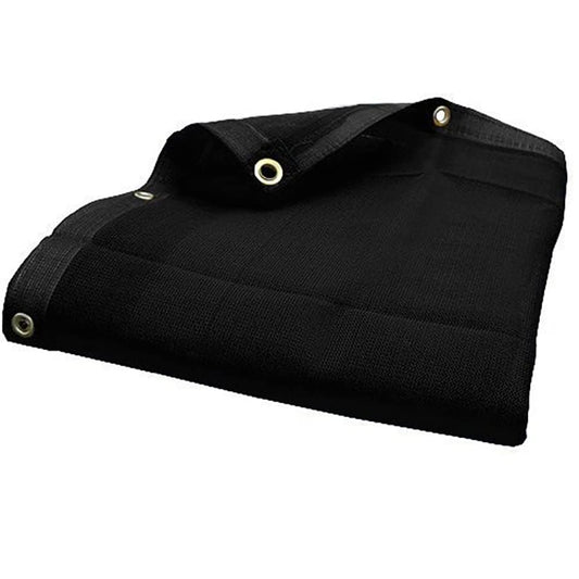 6' x 10' (Black) HD Mesh Tarp Net Sun Shade Fence Screen Patio Canopy Cover (Finished Size 5'.6" X 9'.6") - size: 6'x10'