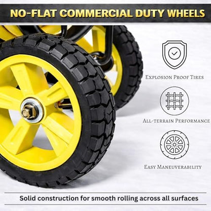 Hose Reel Cart, Hold Up to 300 ft of 5/8'', Garden Hose Cart with 2 Wheels, Heavy Duty Freestanding Water Hose Reels for Outside Garden Lawn Yard Outdoor (300ft Hose Capacity) - size: 300ft Heavy Duty Hose Capacity
