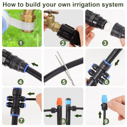 Drip Irrigation System 230FT,Garden Watering Kit for Gardens,Potted Plants - size: 230FT