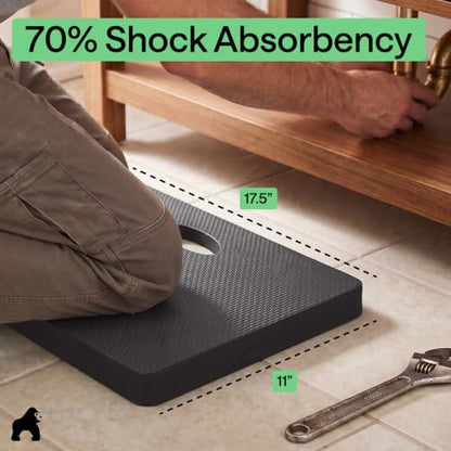 GORILLA GRIP® Extra Thick Foam Kneeling Pad for Gardening, 17.5x11 Charcoal - color: Charcoal