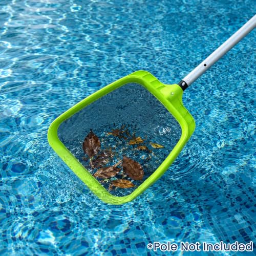 Sepetrel Pool Skimmer Net - Professional Heavy Duty Reinforced Frame Nylon Flat Leaf Rake Net,for Spa Pond Swimming Pool, Cleaning Supplies and Accessories, (Pole Not Included) - size: Pool Skimmer