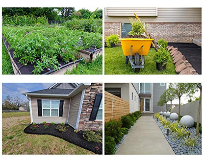 Weed Barrier Fabric, Heavy Duty Landscape Fabric Garden Cloth, 4ft x 10ft - size: 4ft x 10ft
