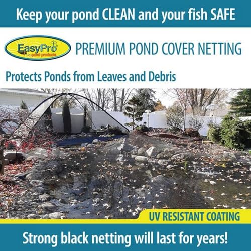 EasyPro NR201F Premium 3/8-Inch Fine Mesh Pond Cover Netting, 20' x 100' - size: 20' x 100', style: 3/8" Fine Mesh