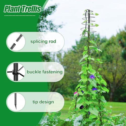 Trellis for Climbing Plants Outdoor, 2 Pack 73inch Tall Plants Trellis Support Metal Garden Trellis for Vegetables Flowers Plants Vine Support - size: 2 pcs