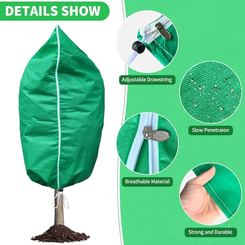 Phopich 4 Pack Plant Covers Freeze Protection 32''W x 48''H 2.5oz/yd²