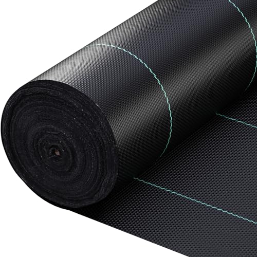 forimo Driveway Fabric, 6x300 ft Commercial Weed Barrier, Heavy Duty 3.5oz French Drain Fabric for Erosion Control, Landscape Projects - size: 6x300 ft