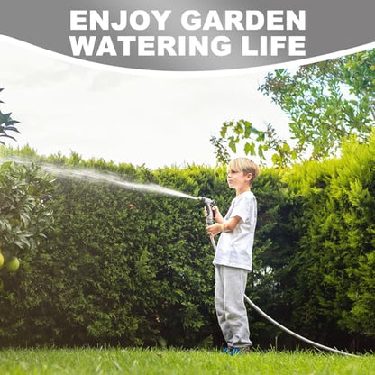 YOTOO Heavy Duty Hybrid Garden Water Hose 5/8-Inch by 75-Feet 150 PSI Kink Resistant, Flexible with Swivel Grip Handle and 3/4" GHT Solid Brass Fittings, Gray - color: Gray, size: 75 FT