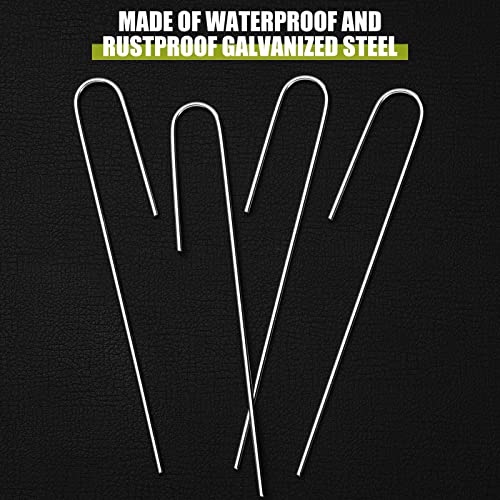 Pelopy 100 Pcs 1/2" Irrigation Drip Tubing Stakes 5 in J-Shaped Staples - size: Hold up to 1/2" Drip Tubing
