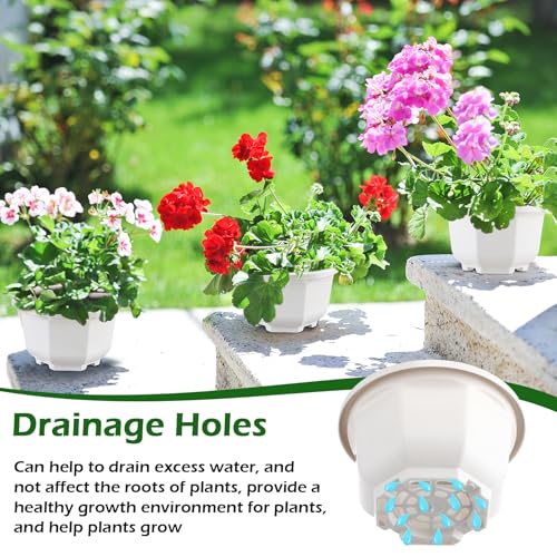 Roshtia 24 Pcs Hanging Planter Pot with Hook, Ceramic White, 5 Inch - color: Ceramic White, size: 5 Inch