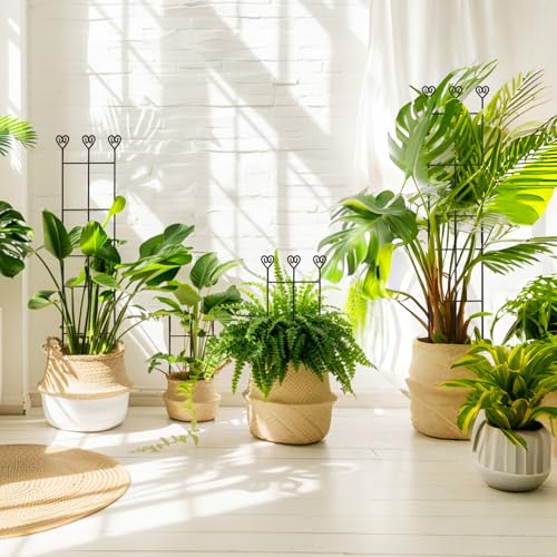 32in Large Indoor Plant Trellis for Climbing Plants, Expandable Metal Garden Trellis for Potted Plants, Tall Plant Supports for Ivy Pothos Hoya Monstera, 4p - size: 32in/4p