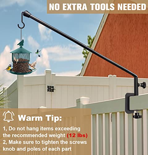 38 Inch Extended Reach Deck Hook Hanger for Railing, 2 Packs - size: 38 Inch 2 Pack
